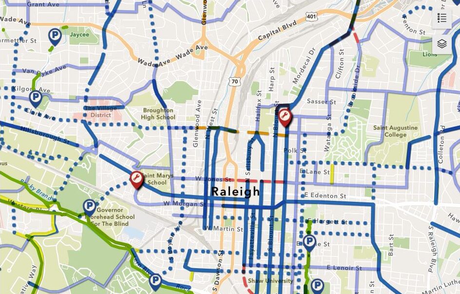 BikeRaleigh Map